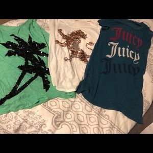 Juicy Couture & Express sequin T-Shirts